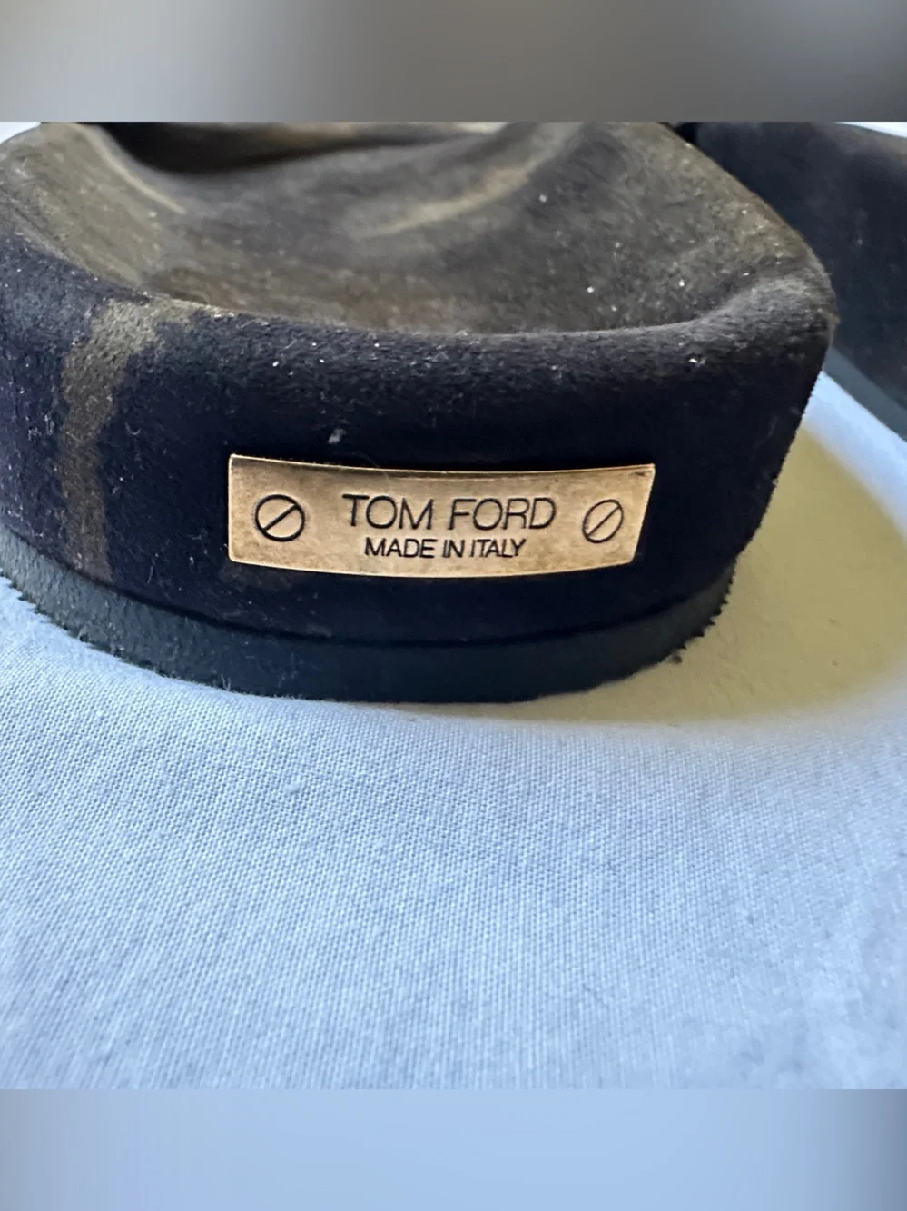 Tom Ford Gold Chain Accent Green Black Camouflage Men’s Slide Sandals Size 12T